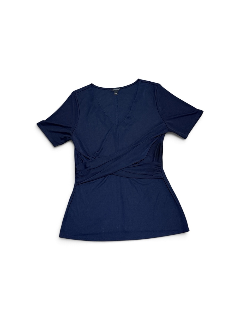 Ann Taylor Navy Short Sleeve Blouse T-Shirt